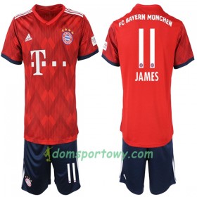 Koszulka Bayern Monachium James Rodriguez 11 Dziecięcy Domowe Koszulki Piłkarskie 2018-2019 Krótki Rękaw